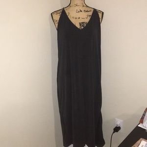 Black extra large tank top dress with pockets